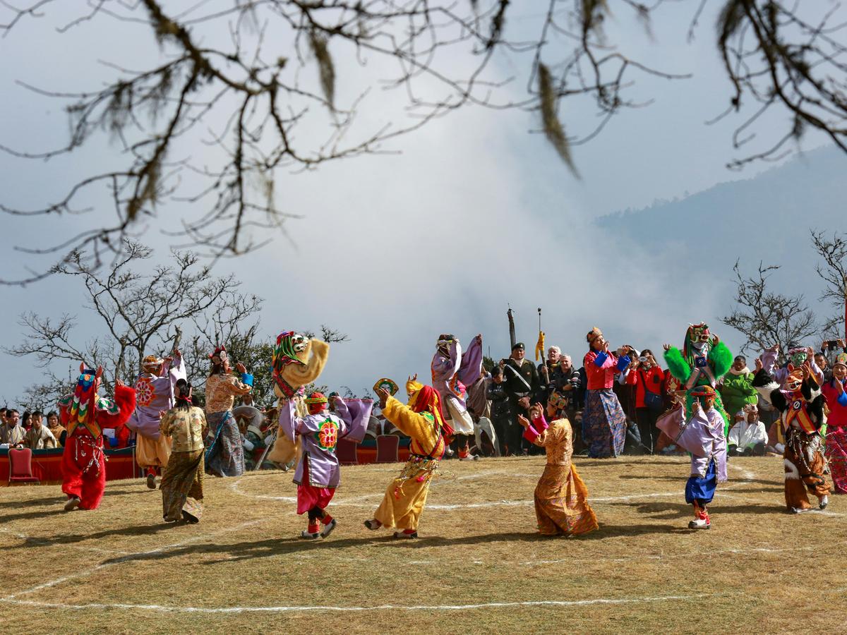 Traditional Bhutanese dance performance